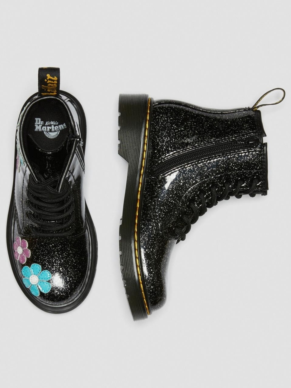 Dr. Martens 1460 Glitter Patent Leather Lace Up Boots